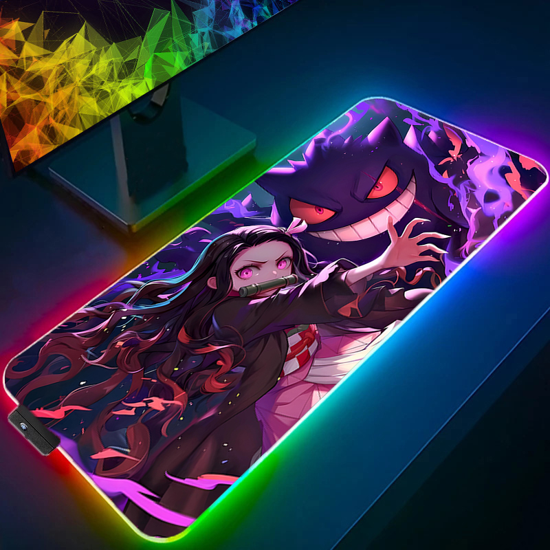 Rgb Keyboard Wrist Rest - RGB großes Mauspad Büro Schreibtischmatten PC