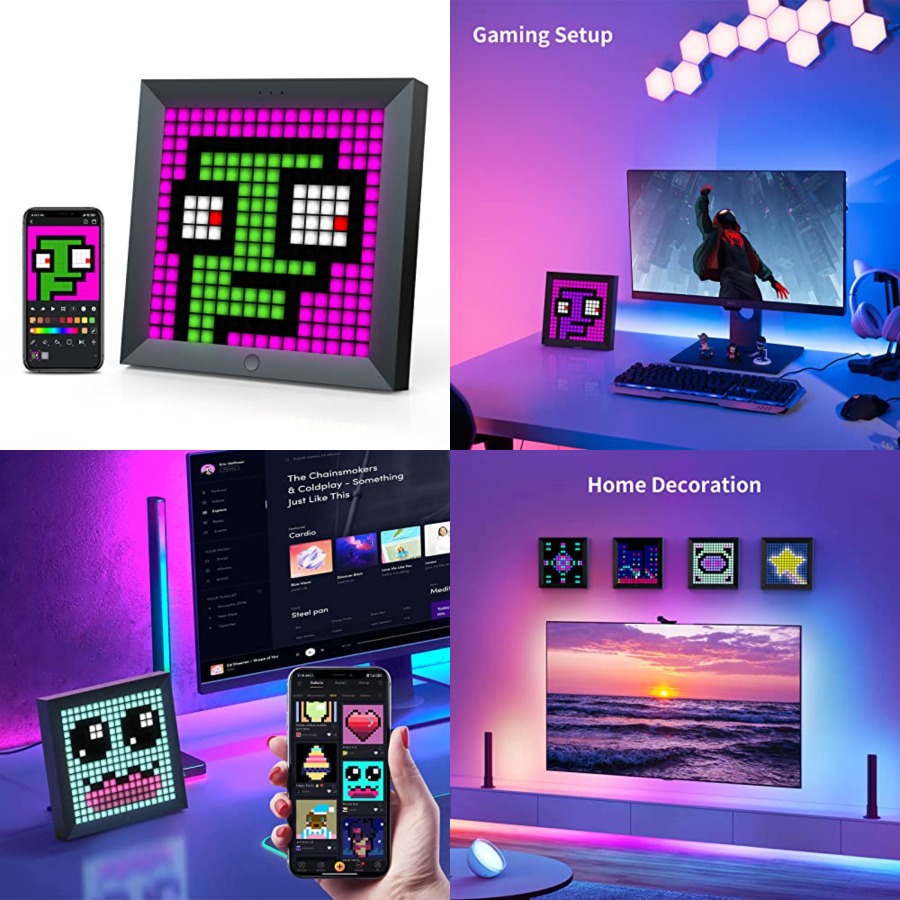 Pc Gaming Rgb - LED-Lichtpixel-Anzeigepanel Geeignet für RGB-Lichtleisten, Smart-App-Steuerung mit