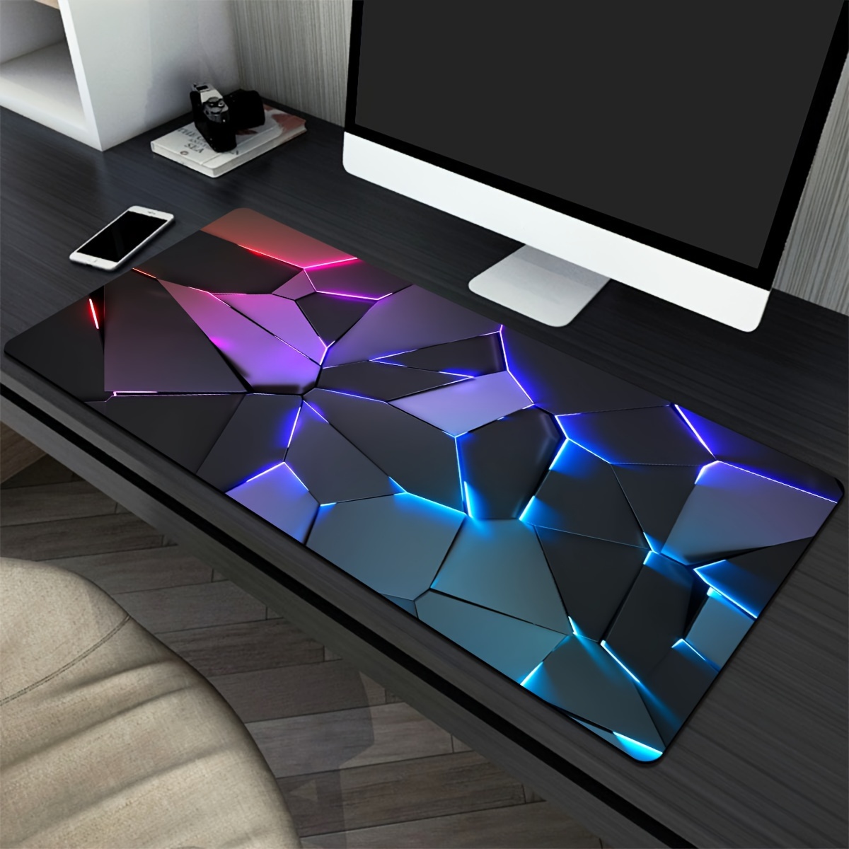 Rgb Keyboard Wrist Rest - Line Geometry RGB-Mauspad, großes Mauspad, 400