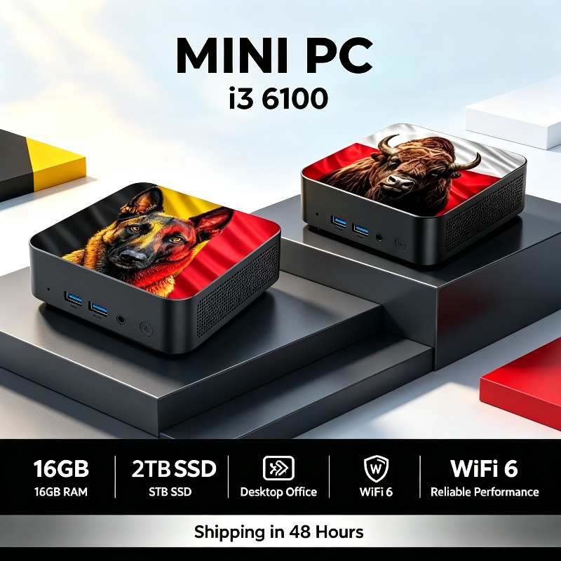 Pc Gaming Desktop - Gaming-Mini-Desktop-Computer Intel Core i3 6100, Windows,
