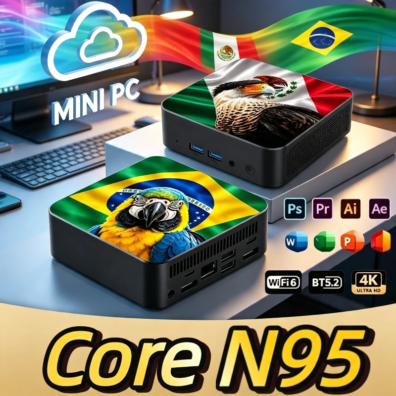 Pc Gaming Laptop - 2026 New Mexico Brasilien Flagge Hochleistungs-Mini-Desktop