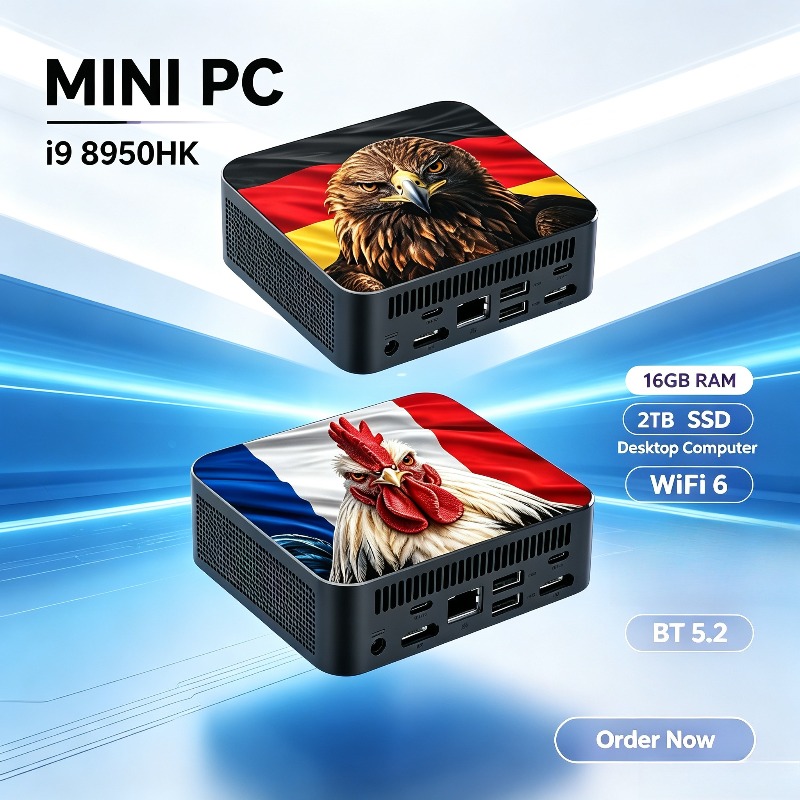 Pc Gaming Laptop - Intel i9 8950HK 2026 Mini-Desktop-Gaming-Computer, 16GB