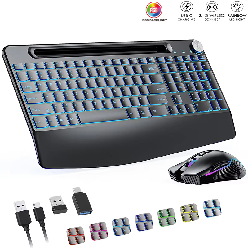 2,4 G & Typ-C kabellose Tastat – Rgb Keyboard Wrist Rest Bewertung und Preis