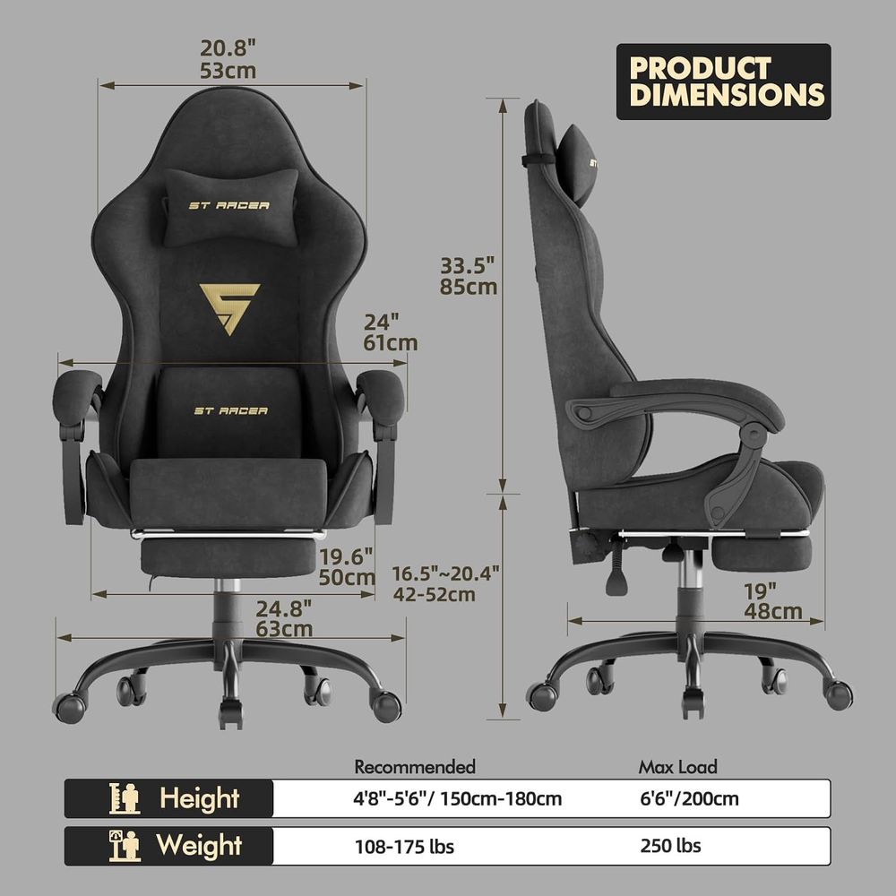 Ergonomischer Gaming-Stuhl aus – Pc Gaming Usa Bewertung und Preis