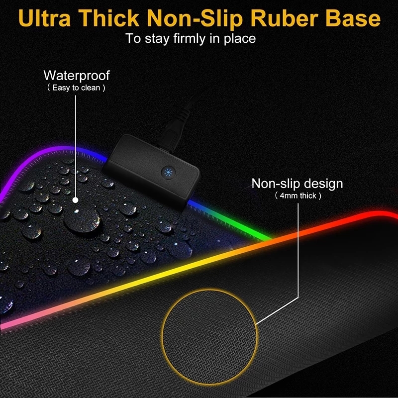 LED-Licht-Mauspad, RGB-Tastatu – Rgb Keyboard Wrist Rest Bewertung und Preis
